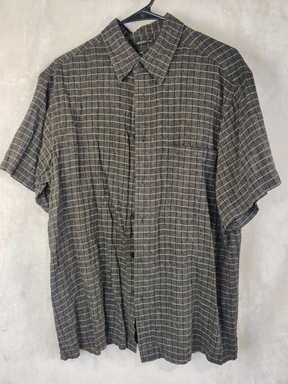Marc Edwards Washable Linen Button Up Shirt Men's Size Large